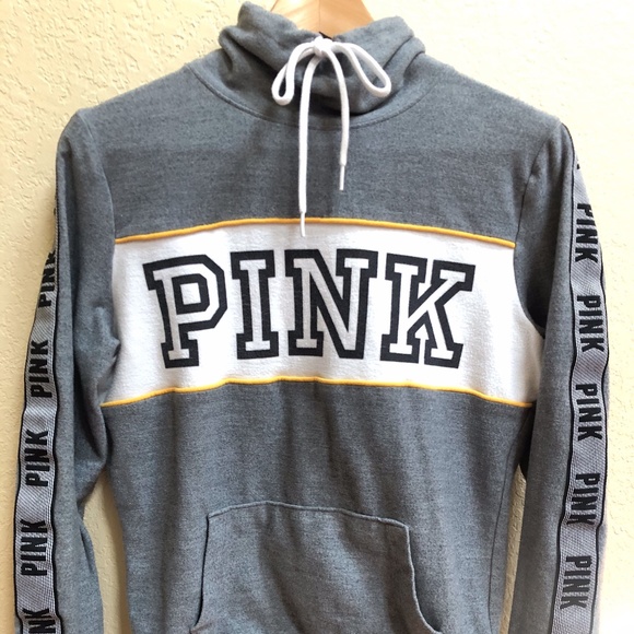 PINK Gray Sweatshirt - Picture 1 of 2